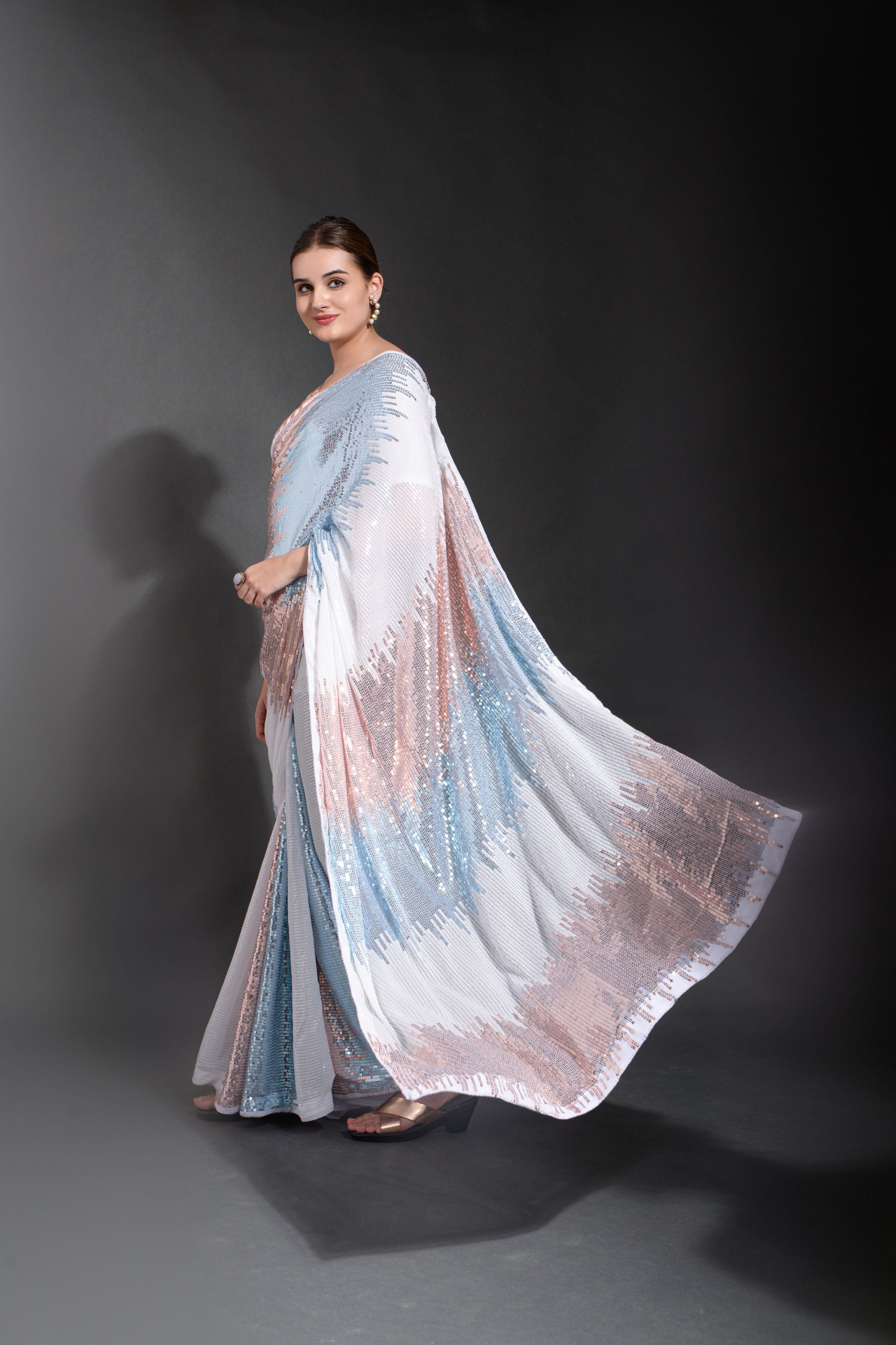 Celebrity inspired Beautiful SequanceSaree