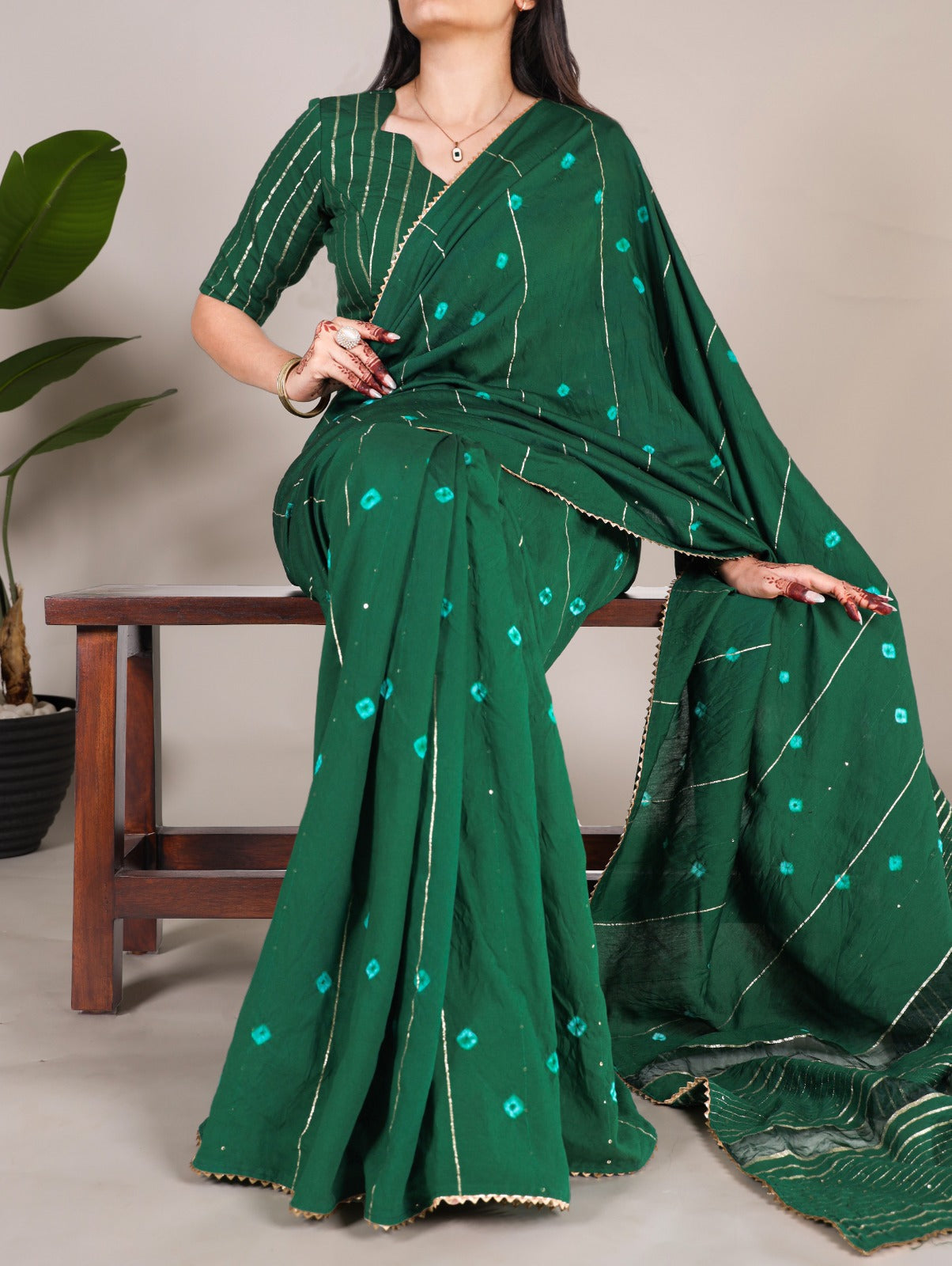 Elegance meets ethereal charm in this enchanting Viscose chanderi saree