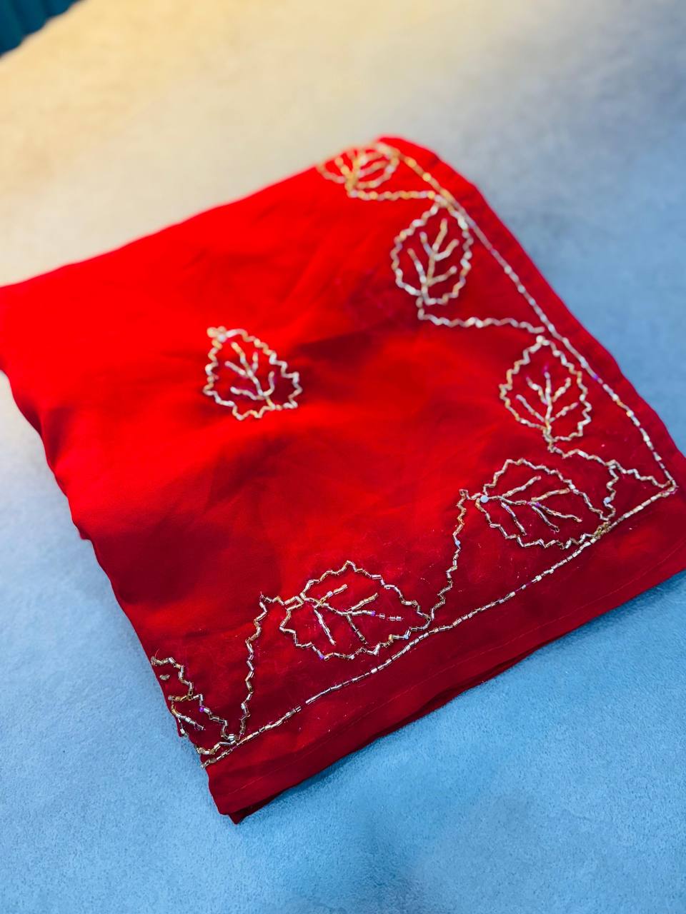 RICH ROYAL CLASSY PATTI HANDWORK CUTDANA PANEL SAREE