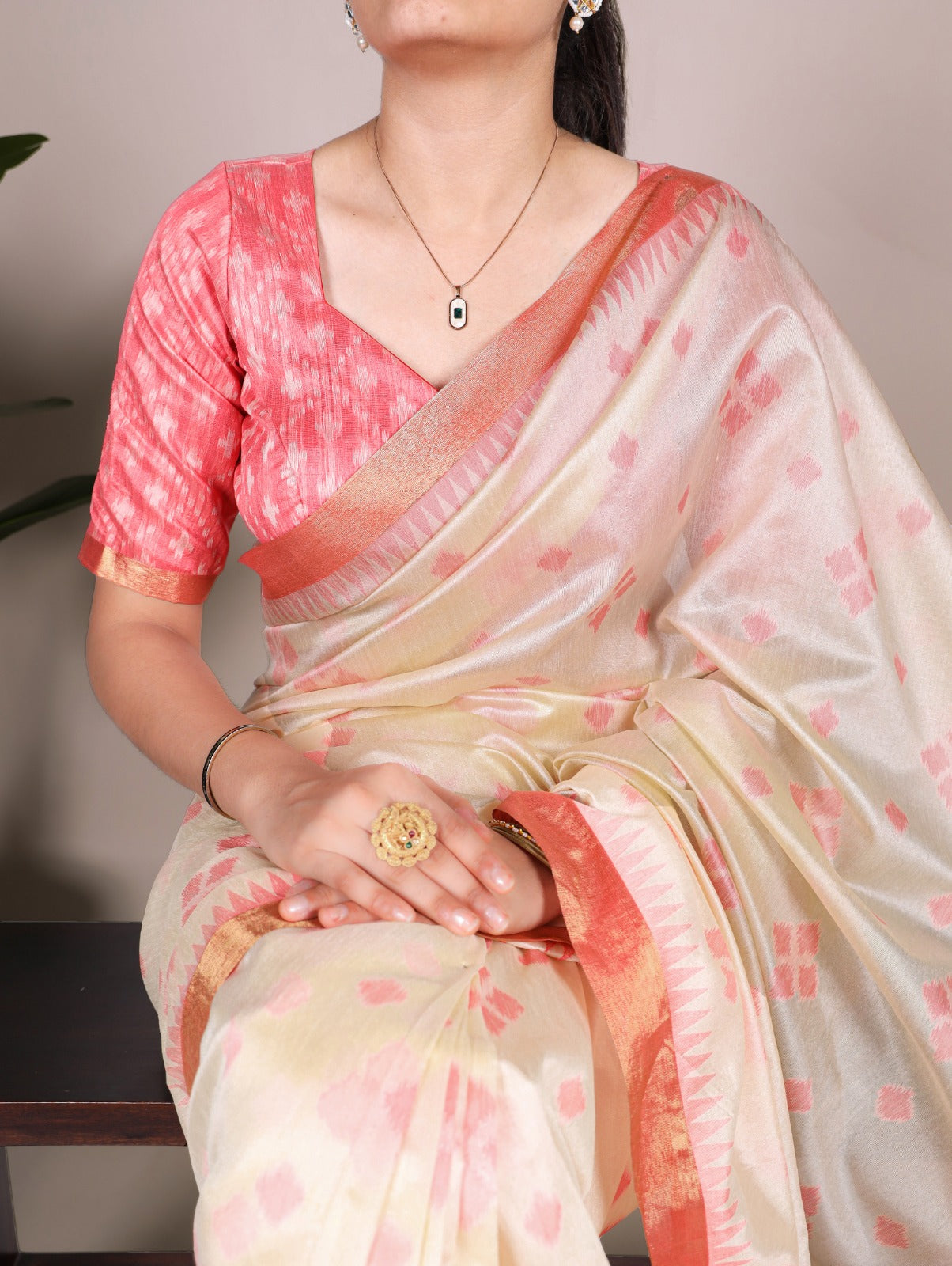 Jacquard Silk Patola Print With Zari Weaving Work Saree