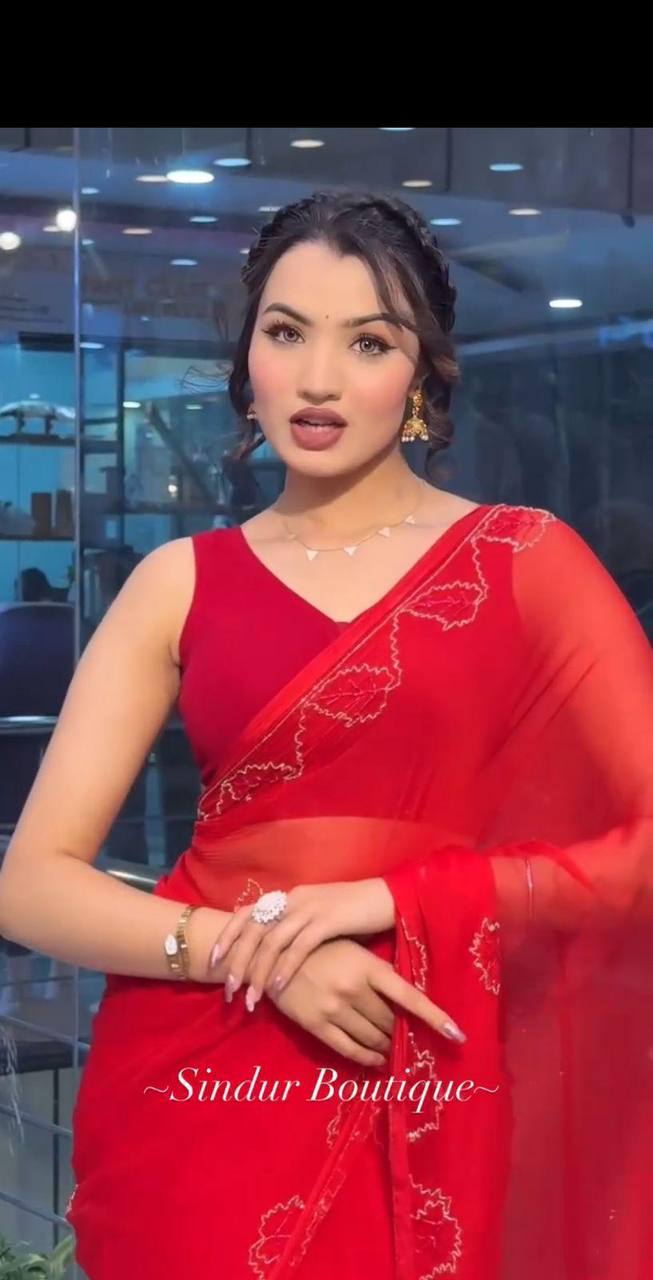 RICH ROYAL CLASSY PATTI HANDWORK CUTDANA PANEL SAREE