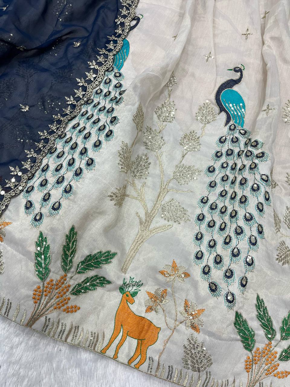 Heavy Tissue Silk Lahenga