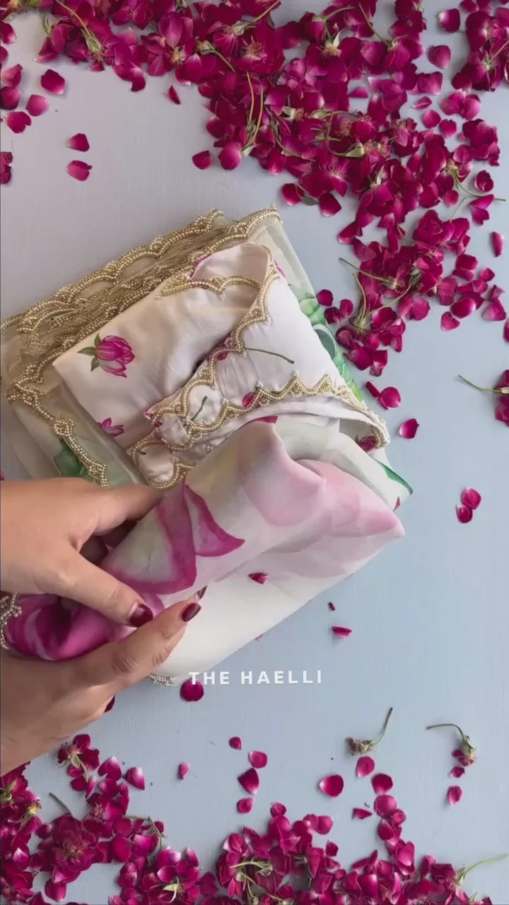 Present a New Exclusive Floral Handwork Saree Collection by Shreemall