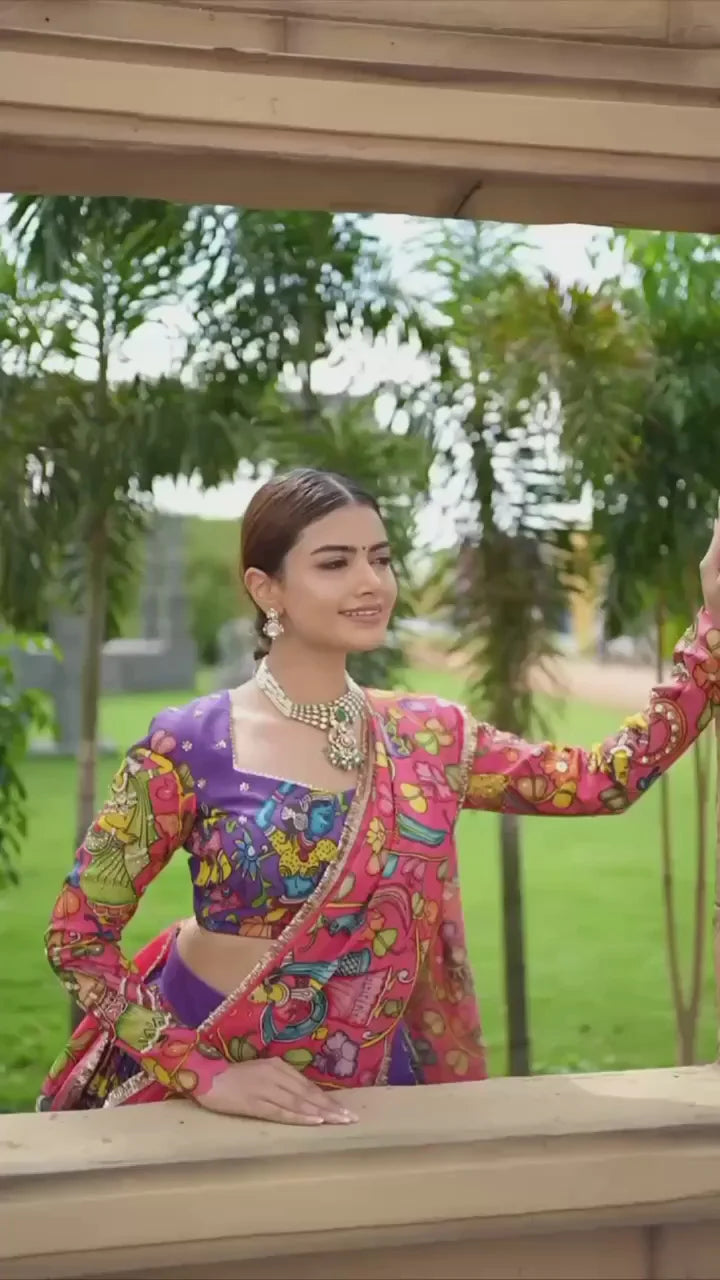 Floral Fantasy: Kalamkari Lehengas for a Majestic Look