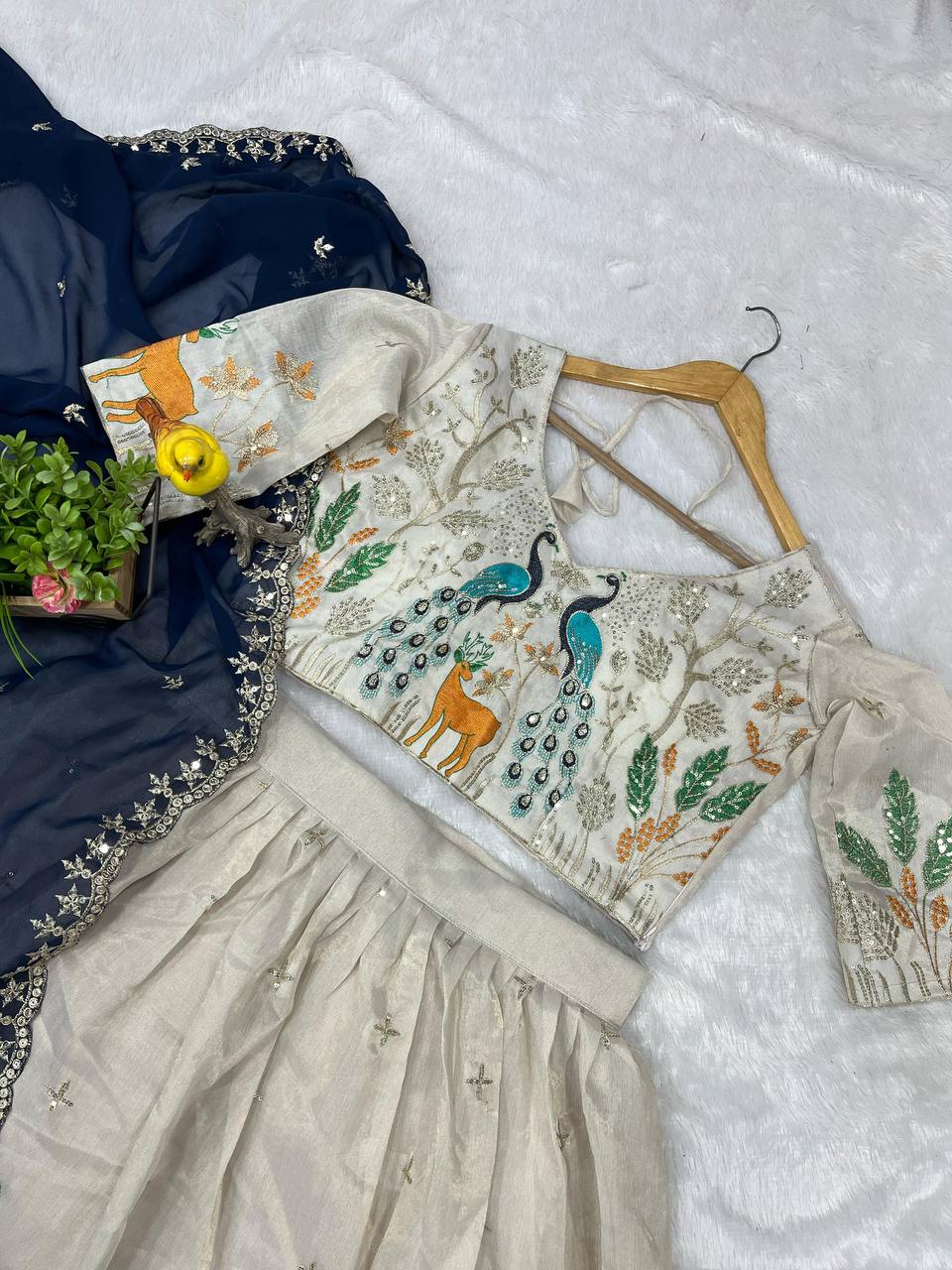 Heavy Tissue Silk Lahenga