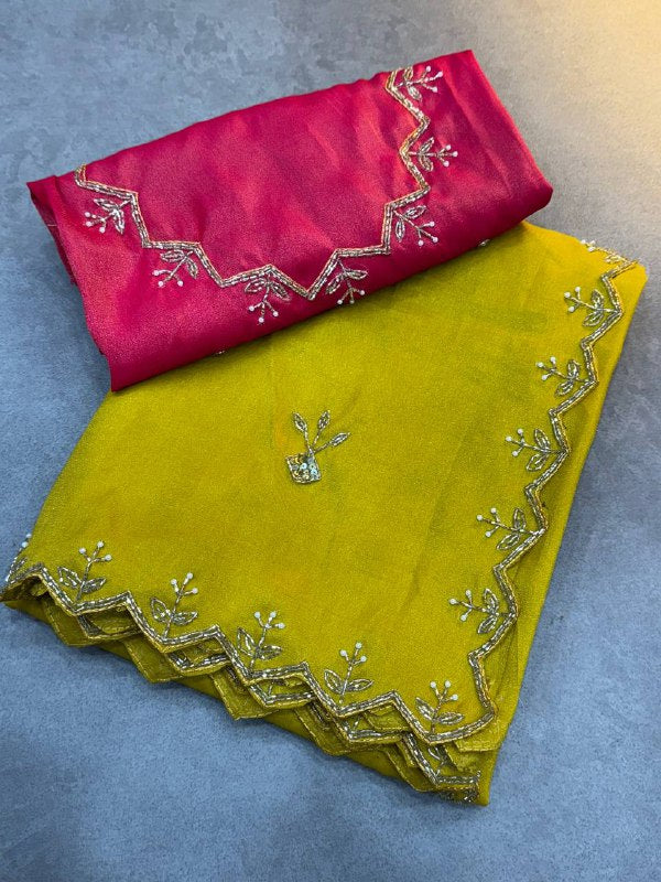 ZARI WITH HAND WORK SAREE