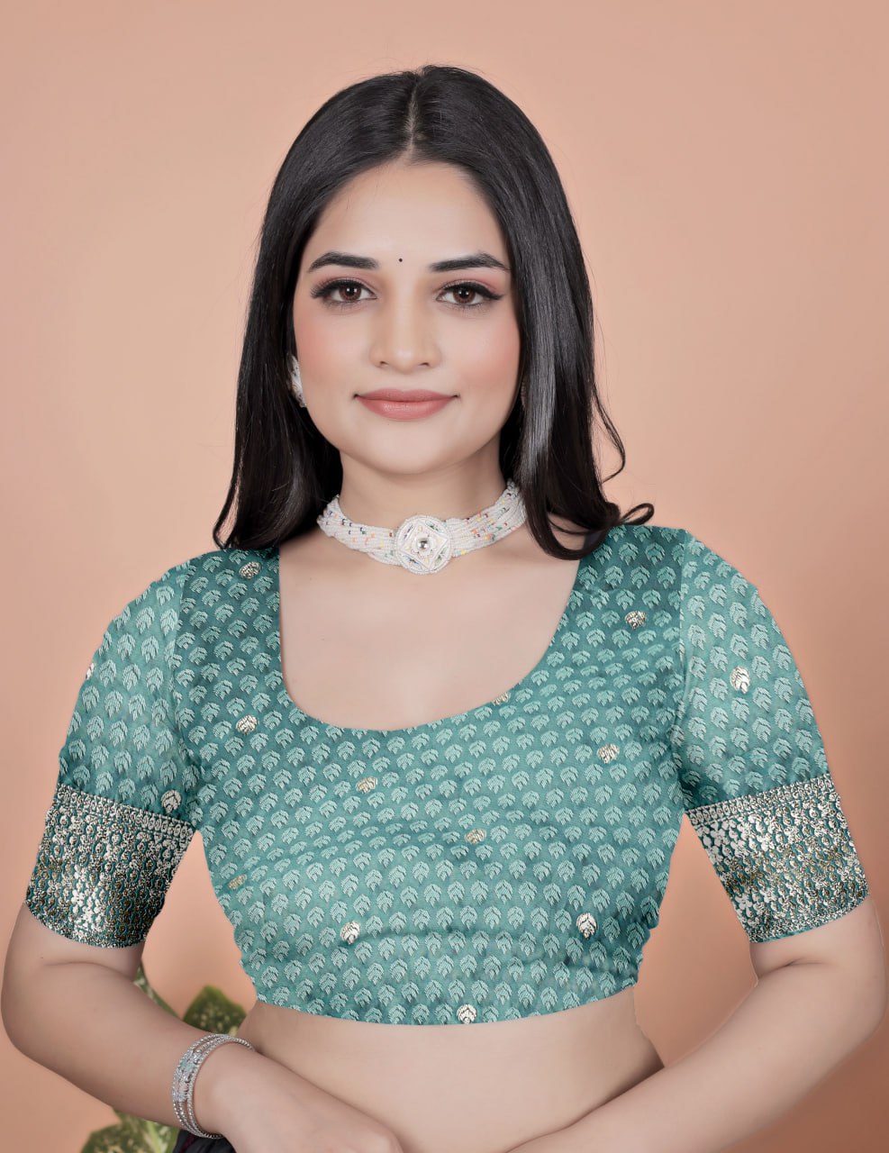 Sea Green Banarasi Silk Saree