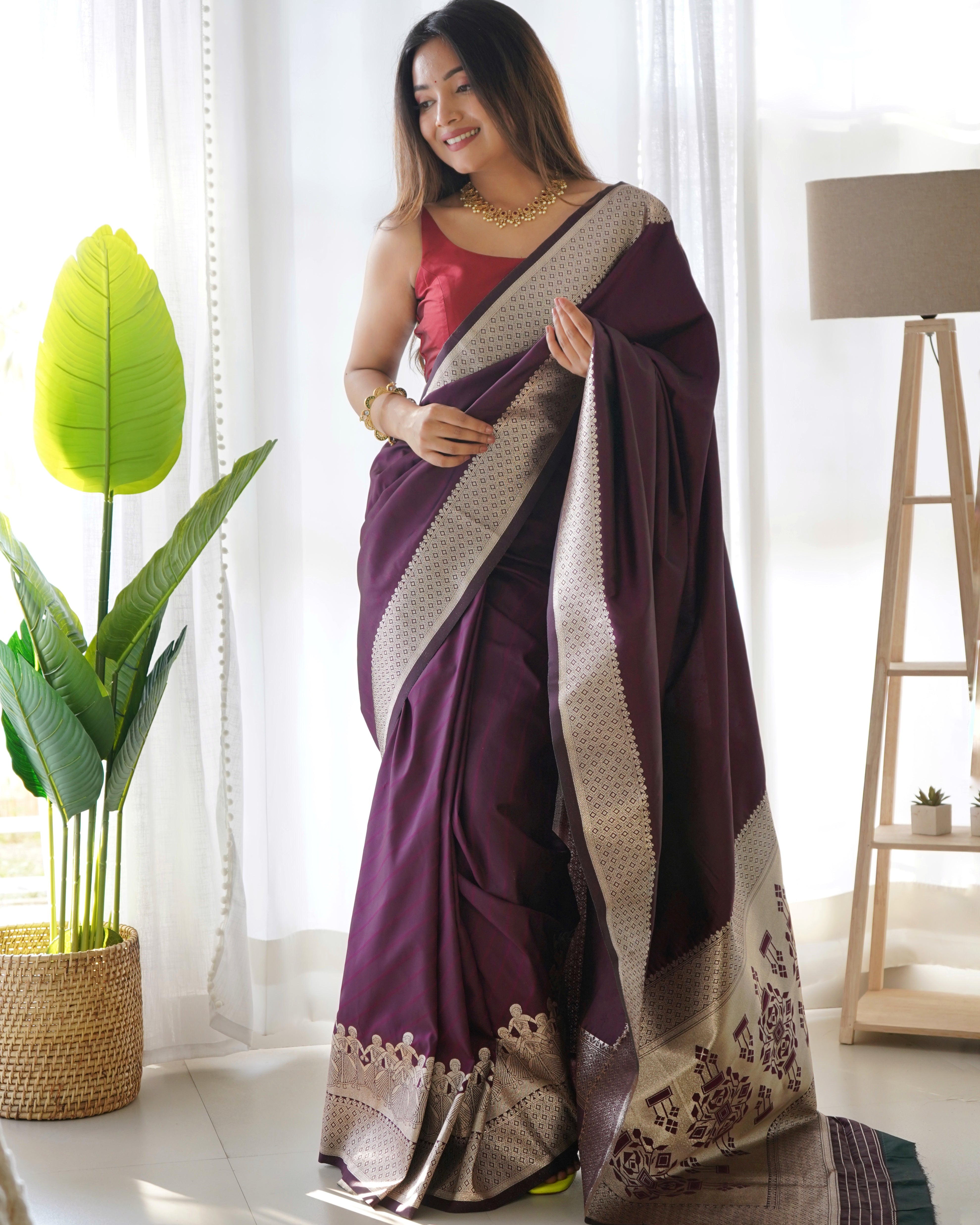 anarasi woven design saree