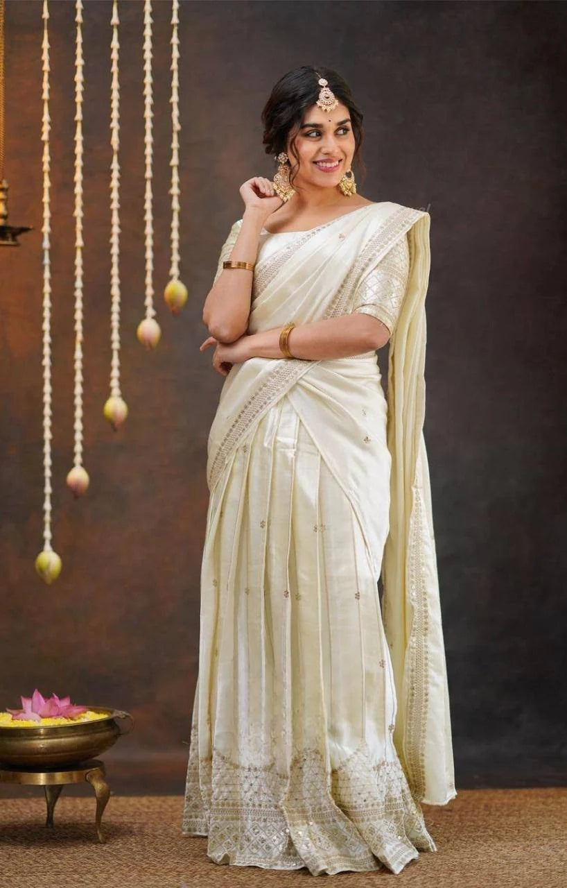 NEW DESIGNER CHINON EMROIDERY FULLY STITCHED LEHANGA CHOLI WITH DUPATTA