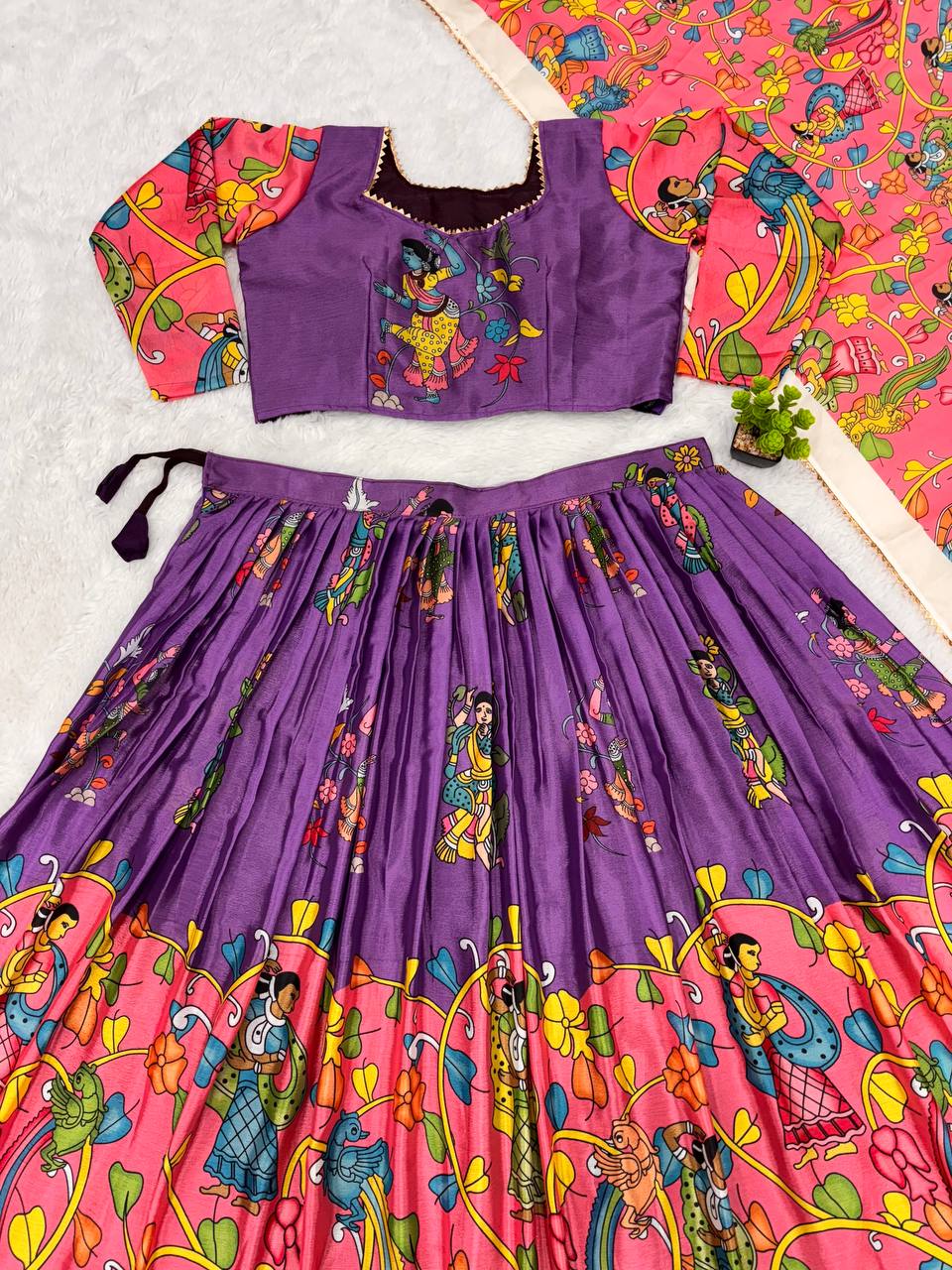 Floral Fantasy: Kalamkari Lehengas for a Majestic Look