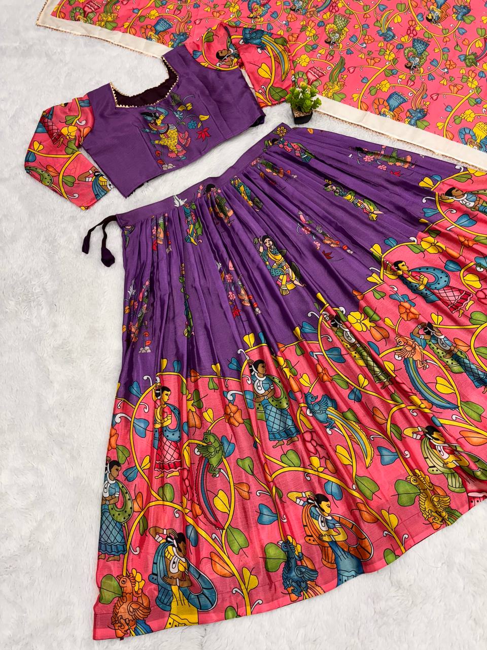 Floral Fantasy: Kalamkari Lehengas for a Majestic Look