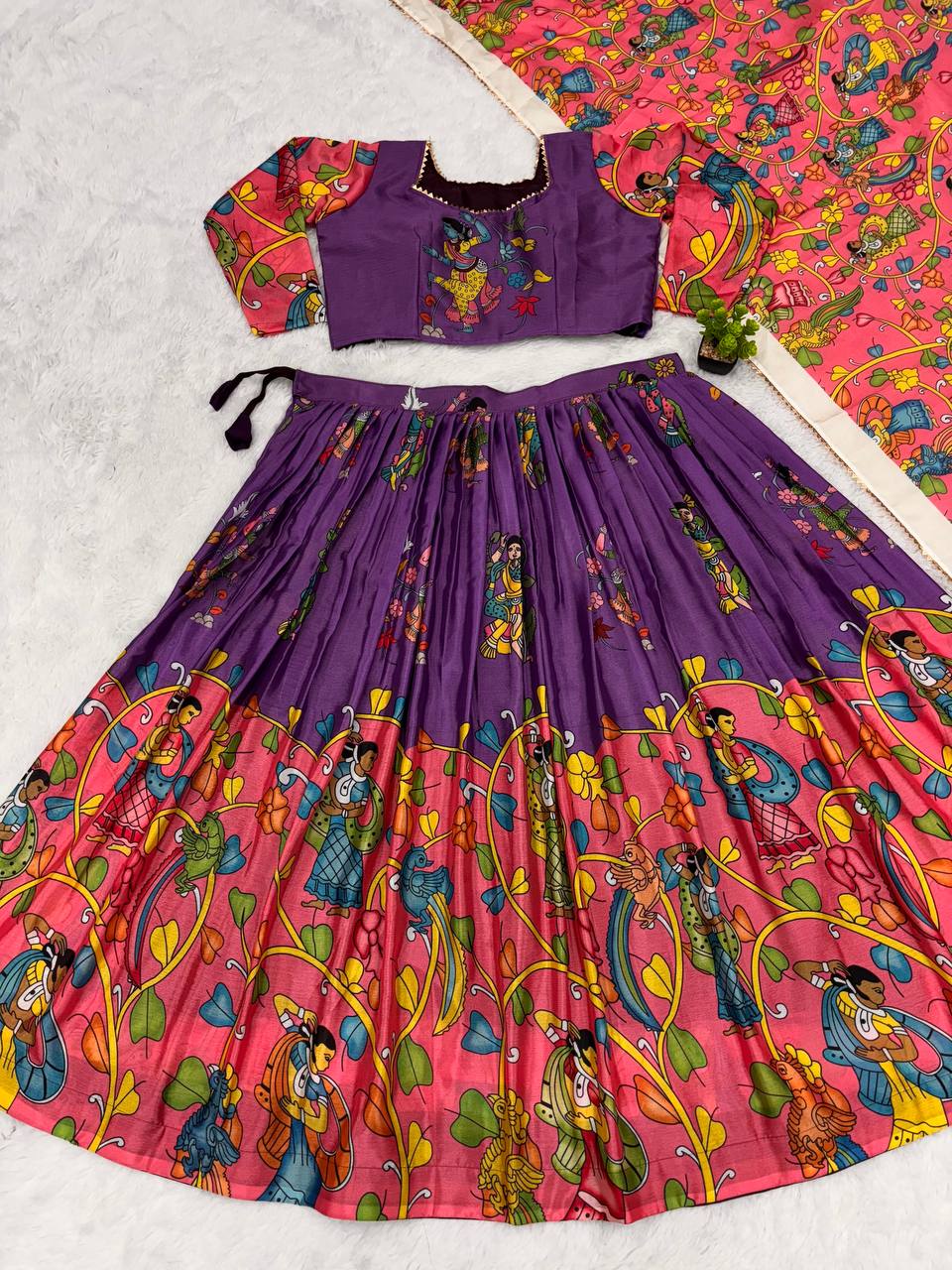 Floral Fantasy: Kalamkari Lehengas for a Majestic Look