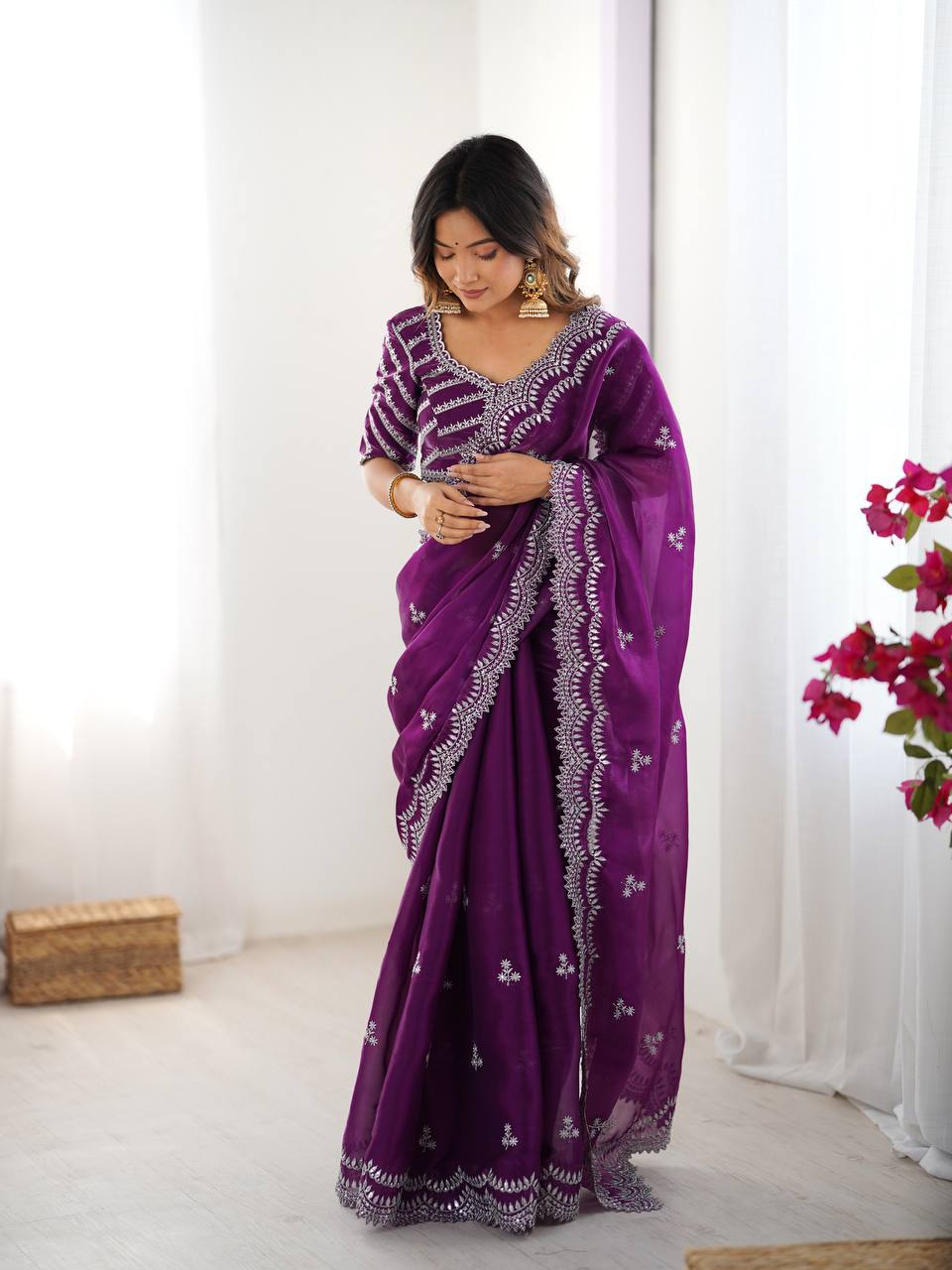 Designer saree collection (WINE)