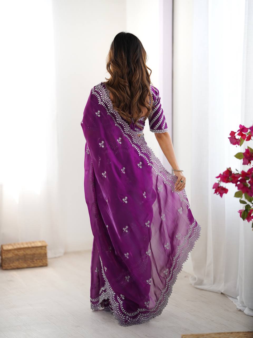 Designer saree collection (WINE)