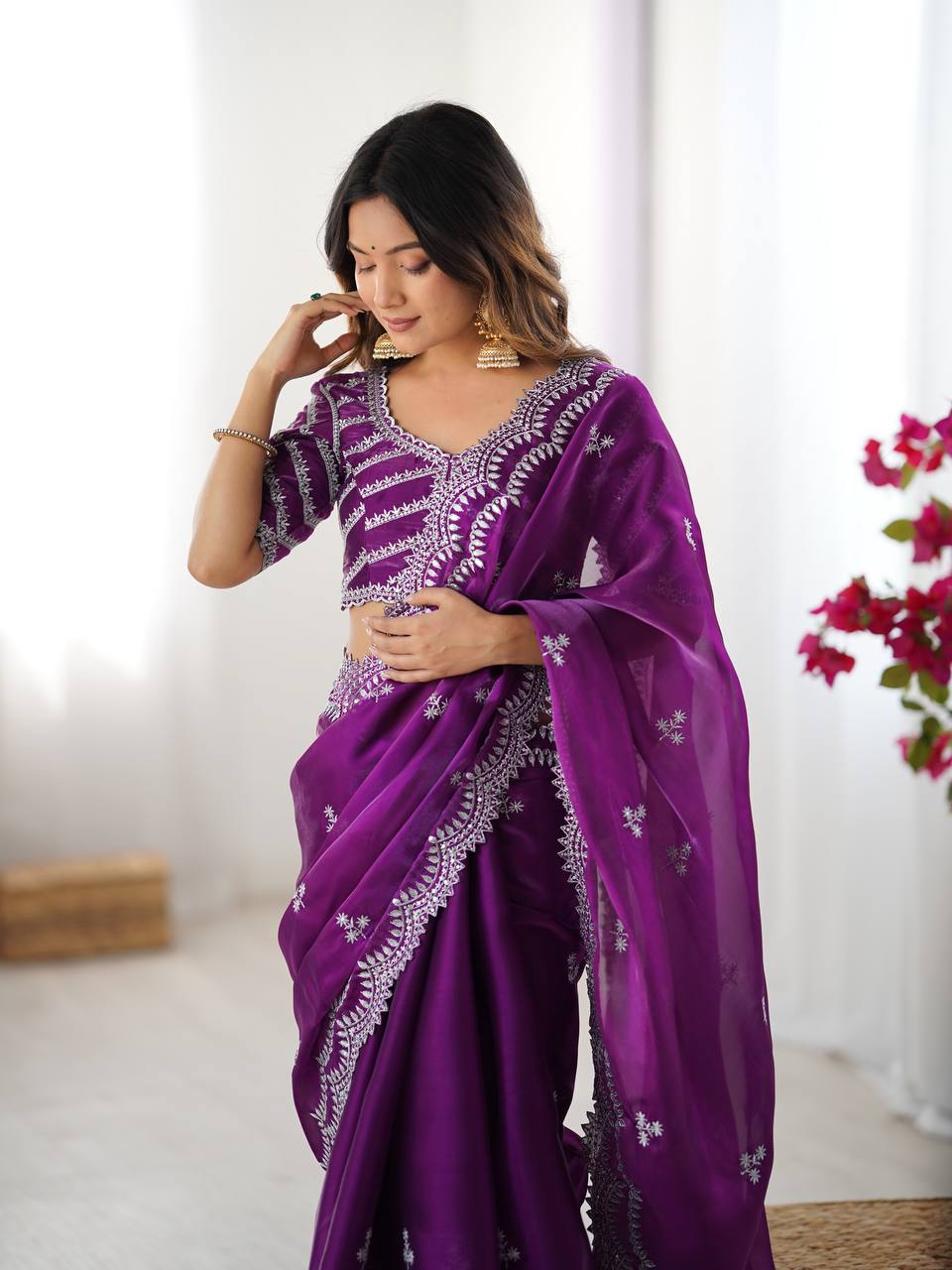 Designer saree collection (WINE)