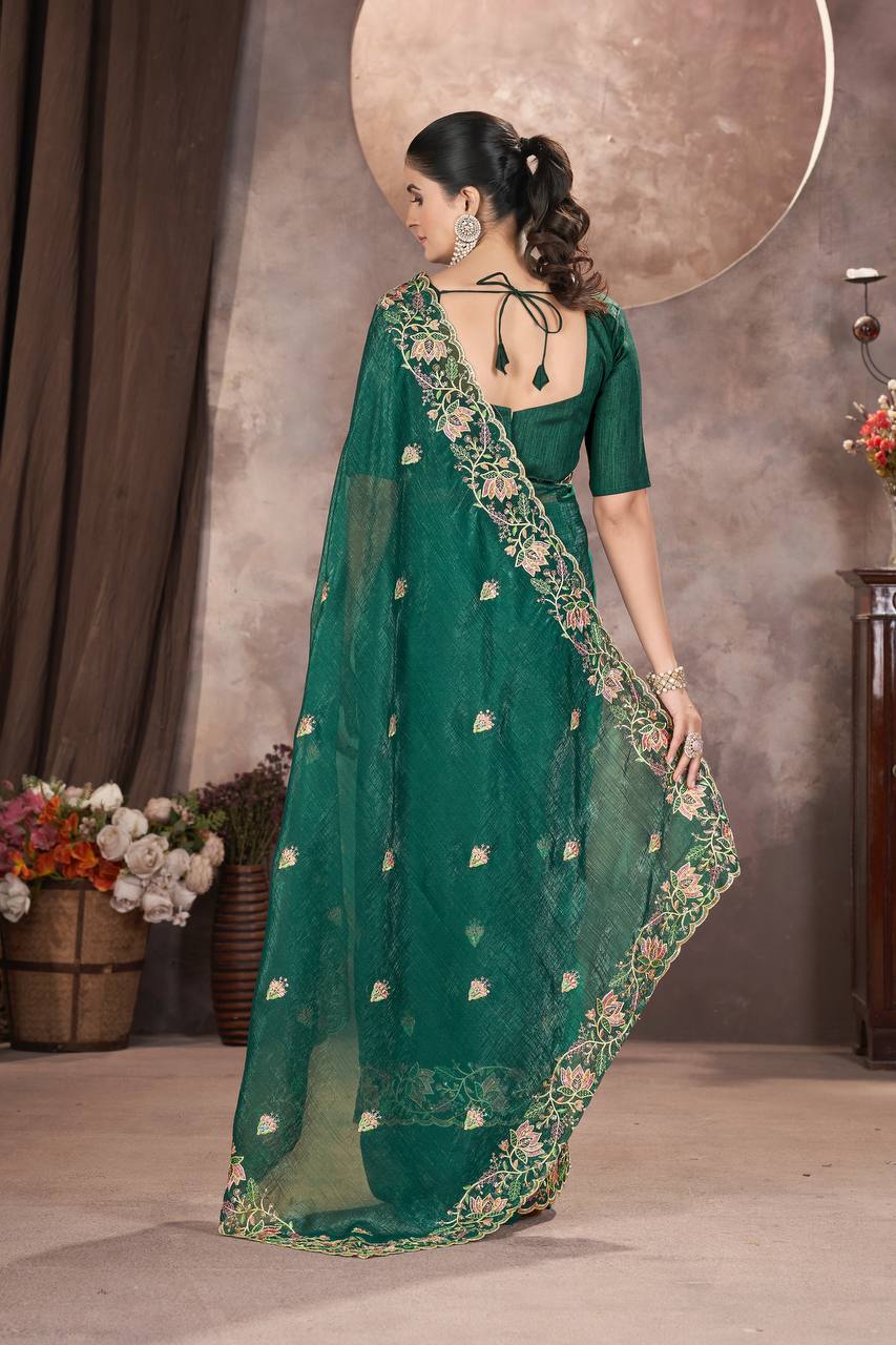 *Designer Embroidery Saree*