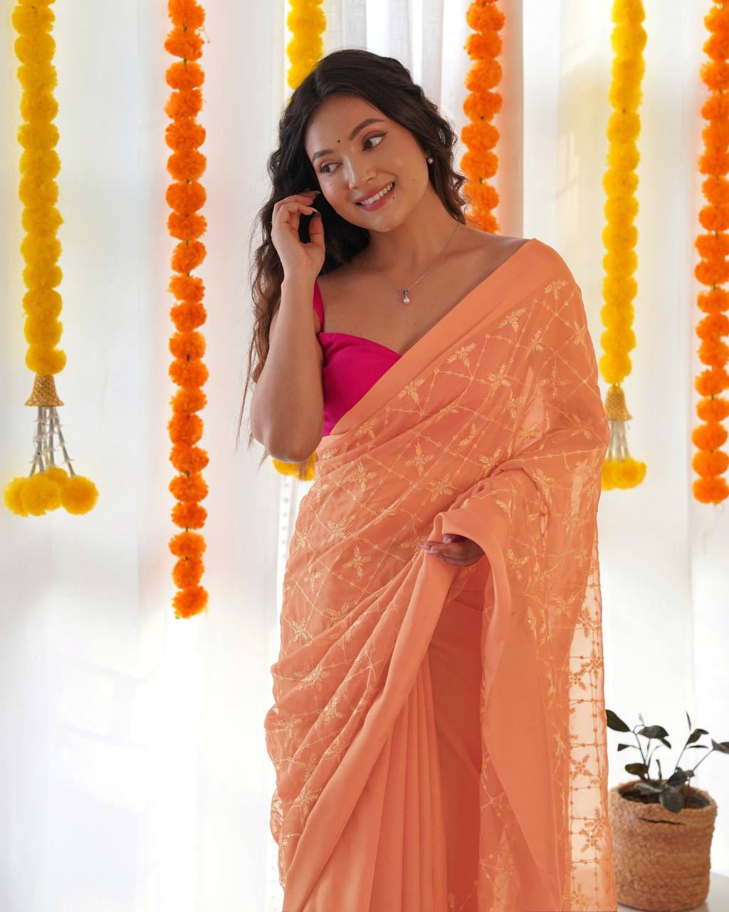 Demanding Georgette saree collection most launching.