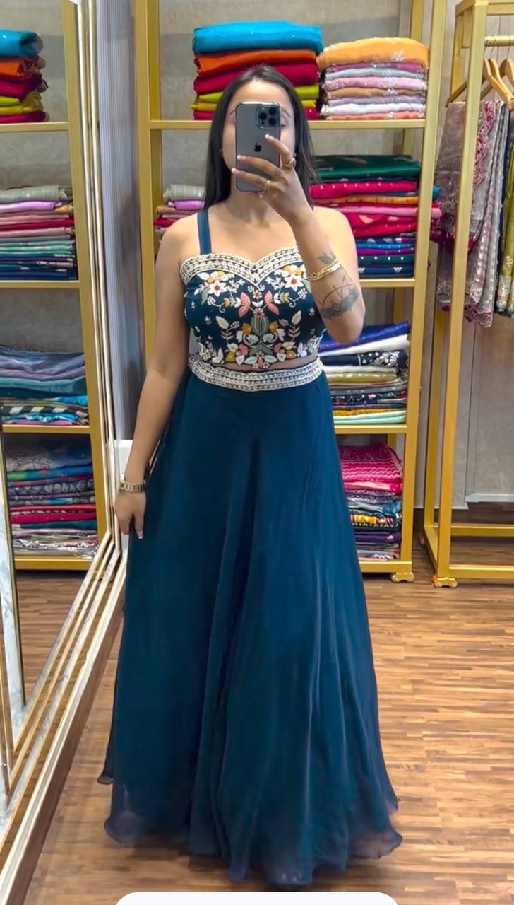 *Launching 3 Pieces Ready Made Lahenga with blouse Set With Shrug * 👌🏻