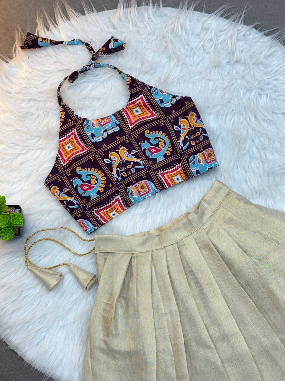 Little Heritage Halter Top & Kerala Skirt Set