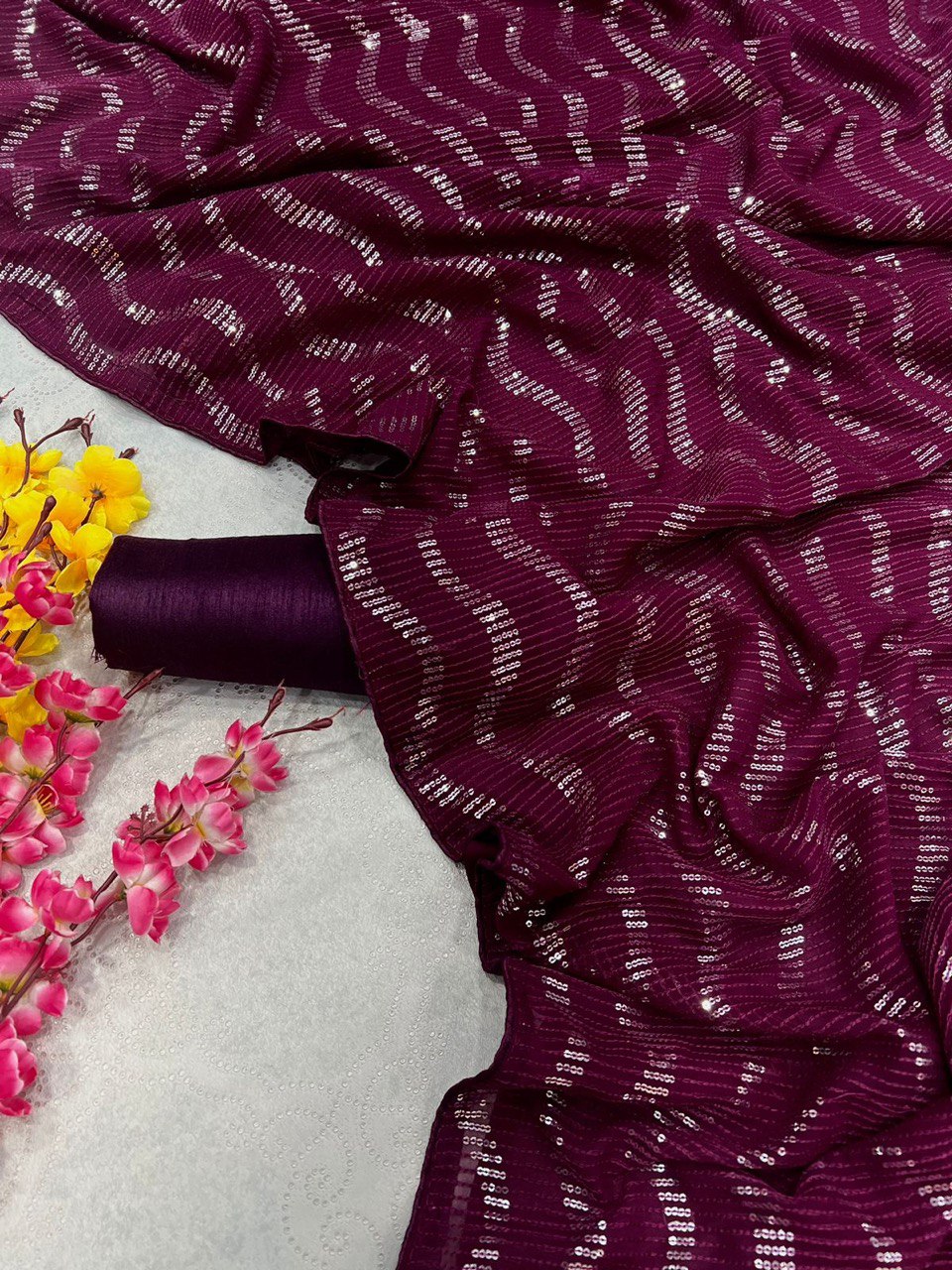 amazing designer Sequance Saree