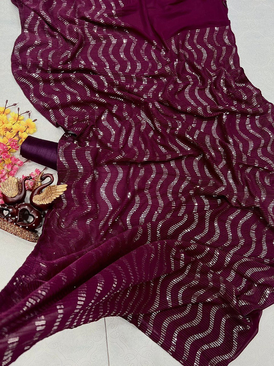 amazing designer Sequance Saree