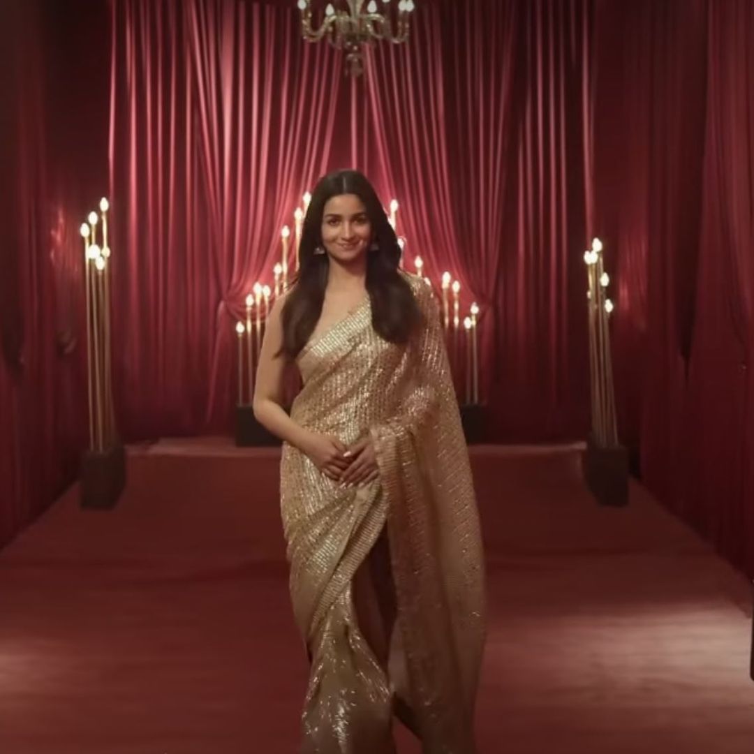 Celebrity Style Beautyful sequence saree