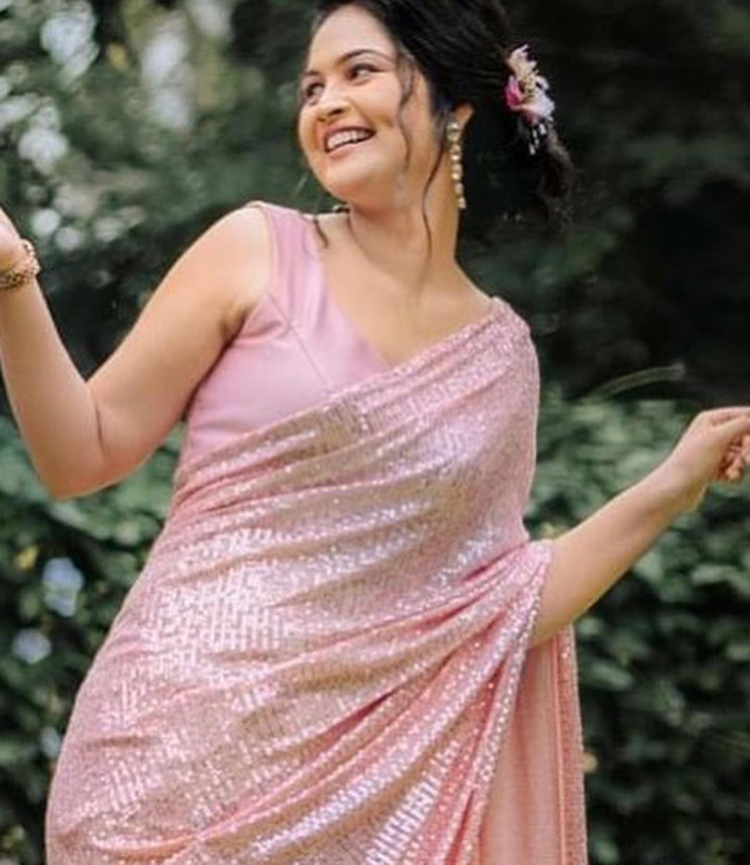 Celebrity inspired beautyful sequence saree