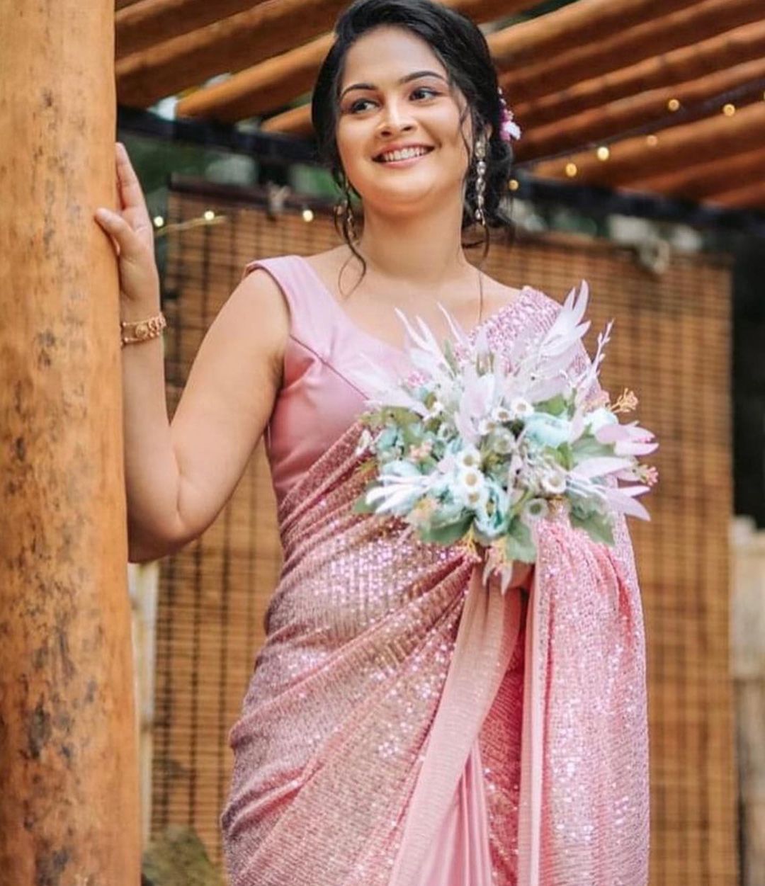 Celebrity inspired beautyful sequence saree